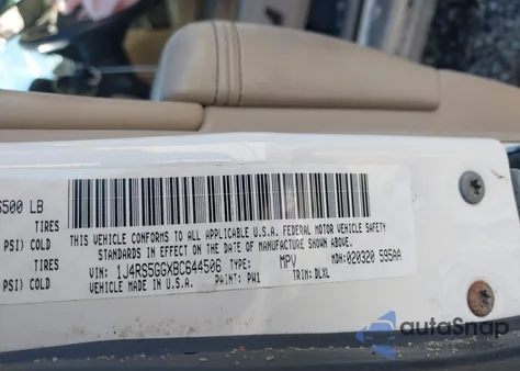 2011 Jeep Grand Cherokee Limited z USA, uszkodzony, nr VIN 1J4RS5GGXBC644506